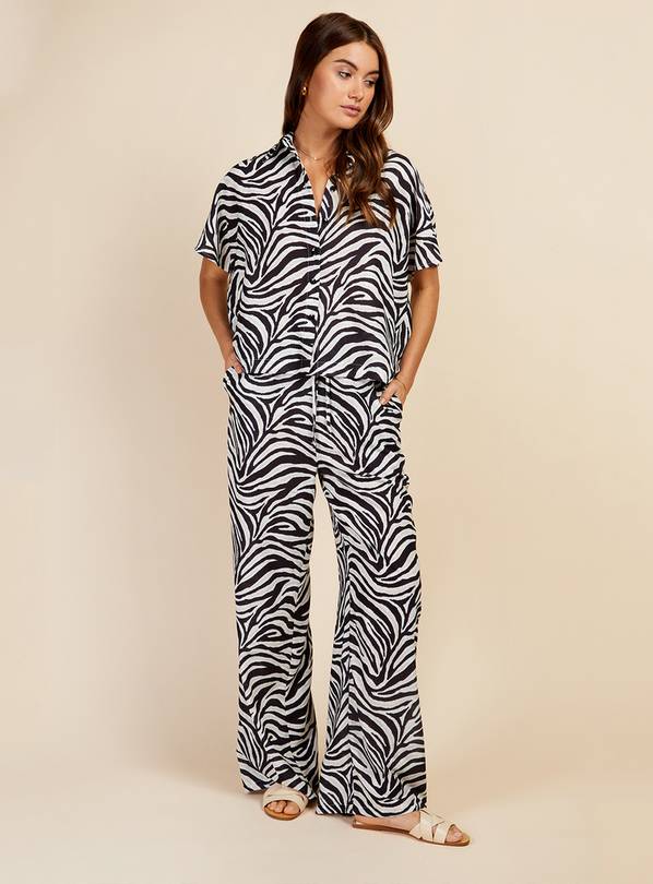 VOGUE WILLIAMS Zebra Print Trousers L